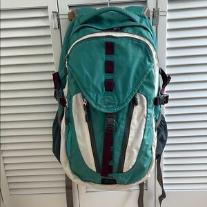 L.L. Bean Quad Backpack Teal Grey White